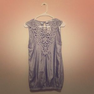 NWT Blouse with embroidered detail and cutouts